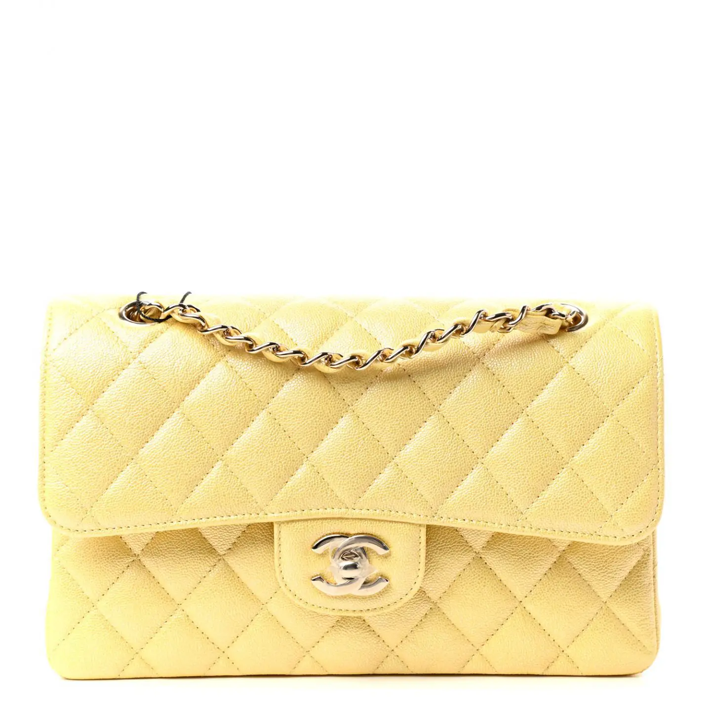 Chanel Iridescent Yellow Classic Flap Bag - SURGEOFSTYLE by Benita