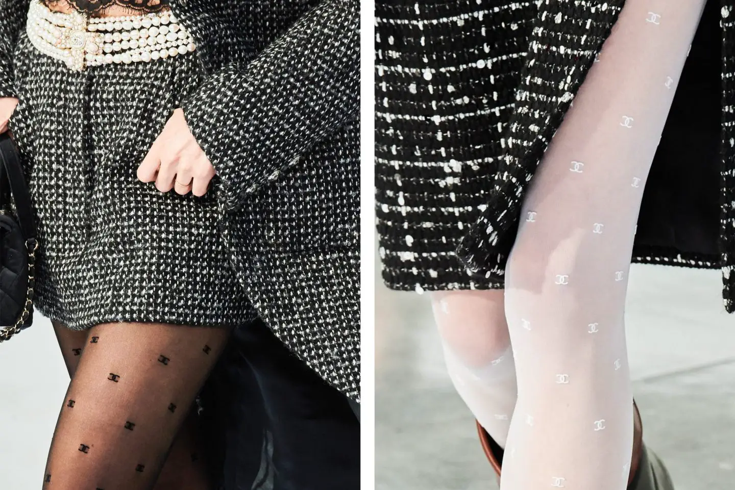 Accessories trend: These Chanel logo tights are your new style crush for  fall 2020